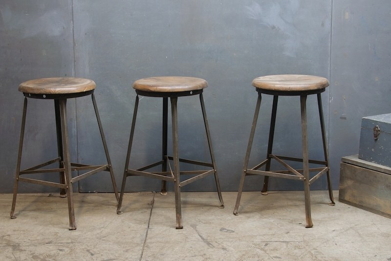 Vintage Industrial Stools 114