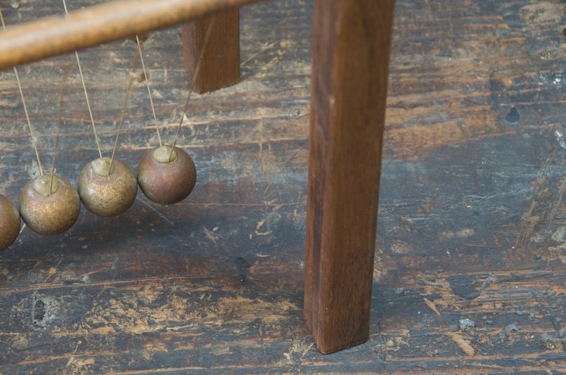 The Famous Newton's Cradle, Handcrafted Wood, the Original