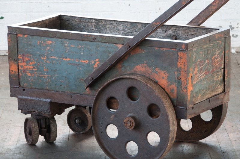 Vintage Industrial Mining Cart Factory 20