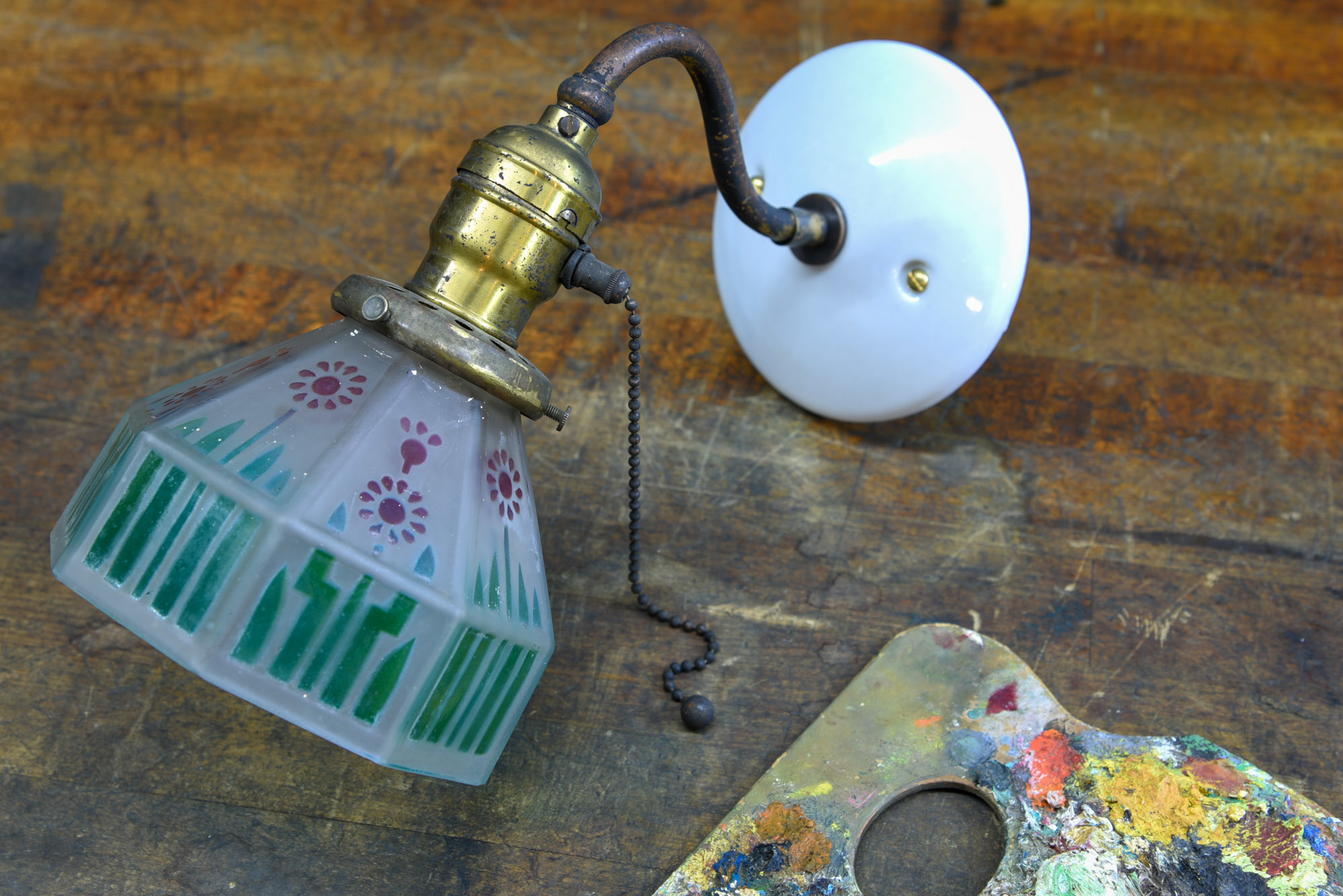 Vintage Art Nouveau La Plume Wall Sconces Factory 20