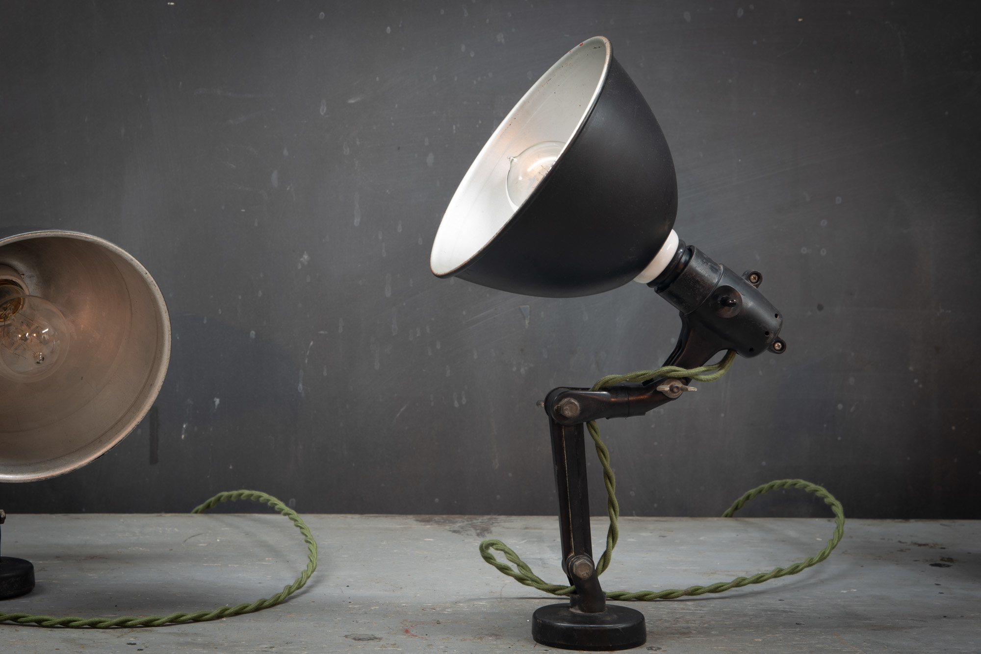 Vintage Petite Articulated Industrial Lights Factory 20